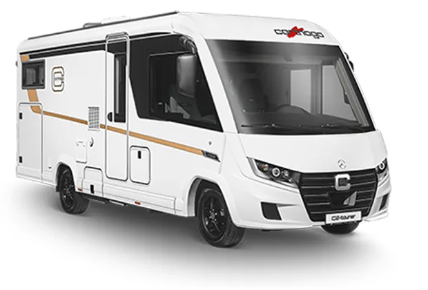 Carthago C2-tourer, integraalcamper, schuin vooraanzicht